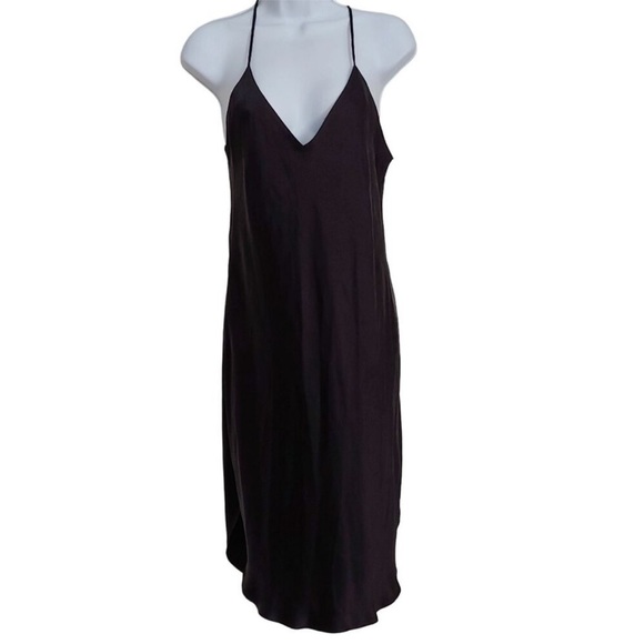 Lord & Taylor Black 100% Silk LingerieNightgown LoungewearSize Large